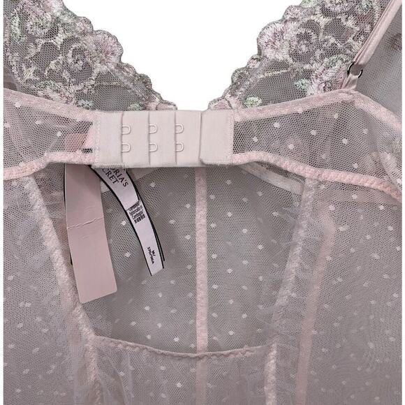 Victorias Secret Floral Embroidered Sheer Mesh Slip Dress Womens Size M NWT $99 - Picture 12 of 13